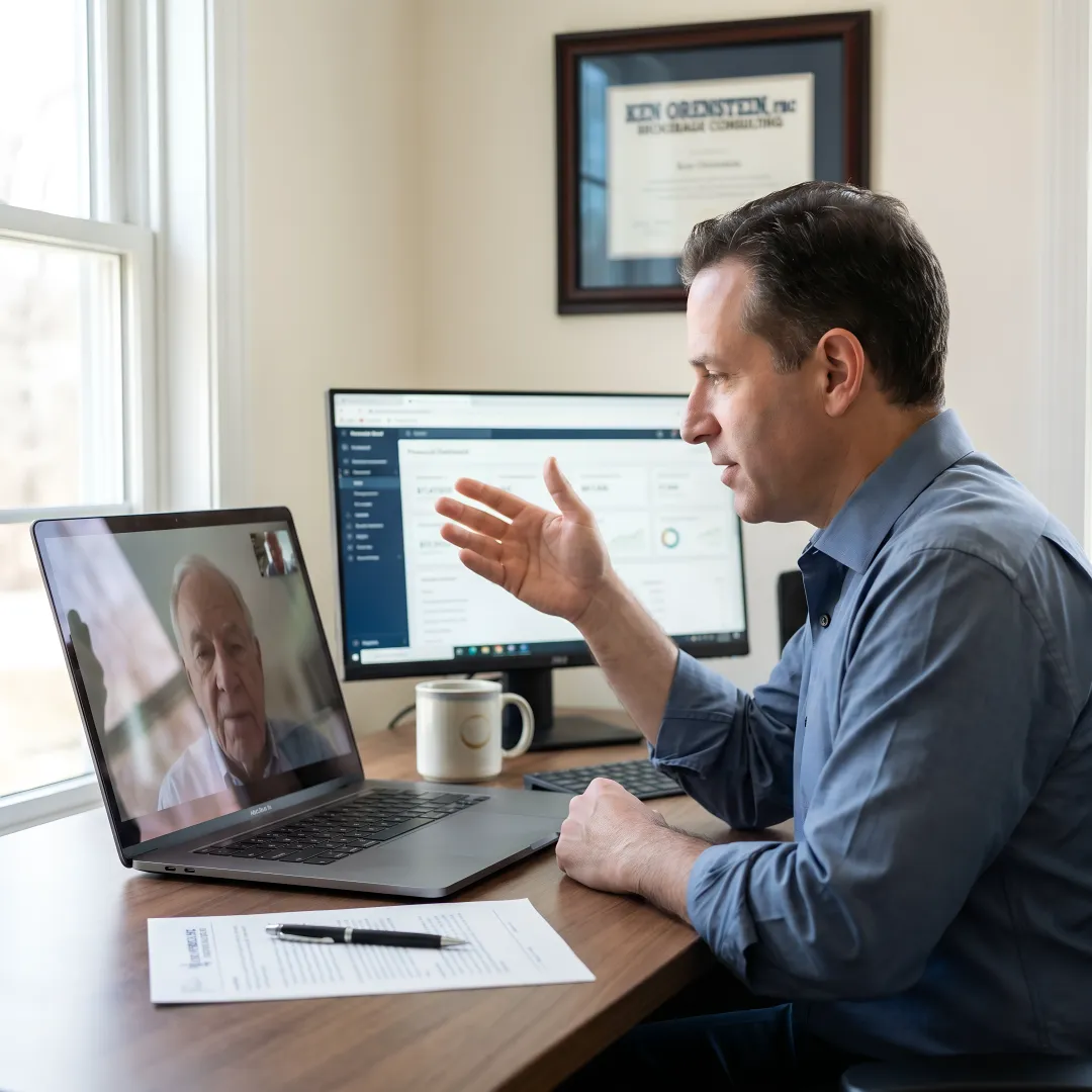 Advisor explaining federal retirement income coordination