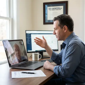 Advisor explaining federal retirement income coordination