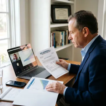 Indexed annuity review process with financial documents