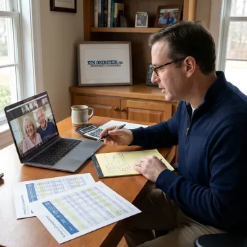 Advisor explaining annuity investment options