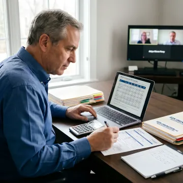 Advisor comparing fixed annuity rates and contract details