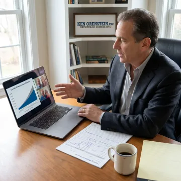 Advisor reviewing deferred charitable gift annuity planning documents