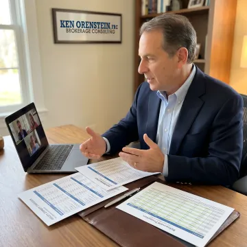 Advisor comparing annuity contract options