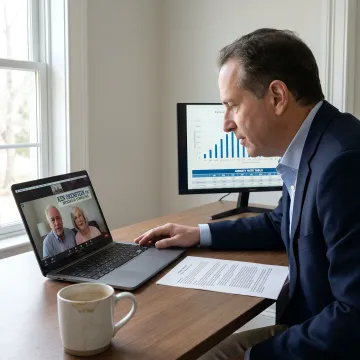 Advisor comparing annuity rates with client