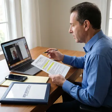 Advisor explaining annuity contract details
