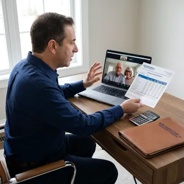 Retiree reviewing individual annuity options with a financial advisor