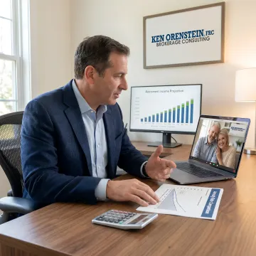 Retiree reviewing guaranteed annuity income options