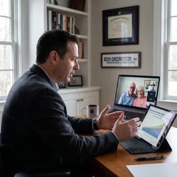 Advisor explaining annuity income strategies to retirees