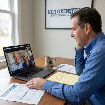 Advisor discussing fixed annuity options with retirees