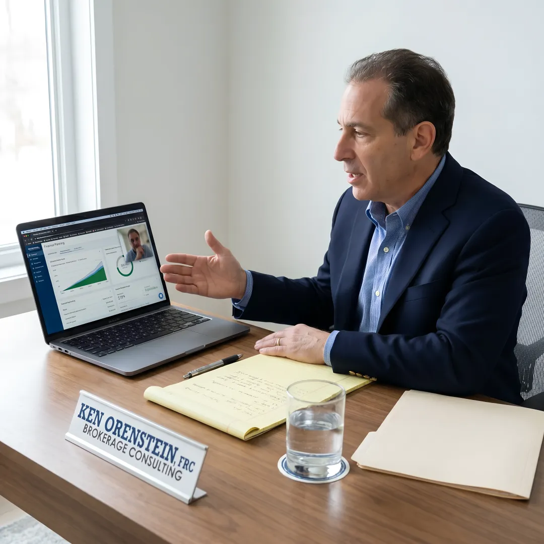 Advisor explaining deferred annuity benefits