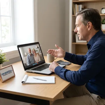Advisor reviewing annuity income options with retirees