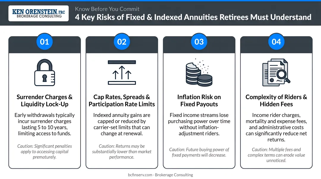 Four key risks of fixed and indexed annuities retirees must understand