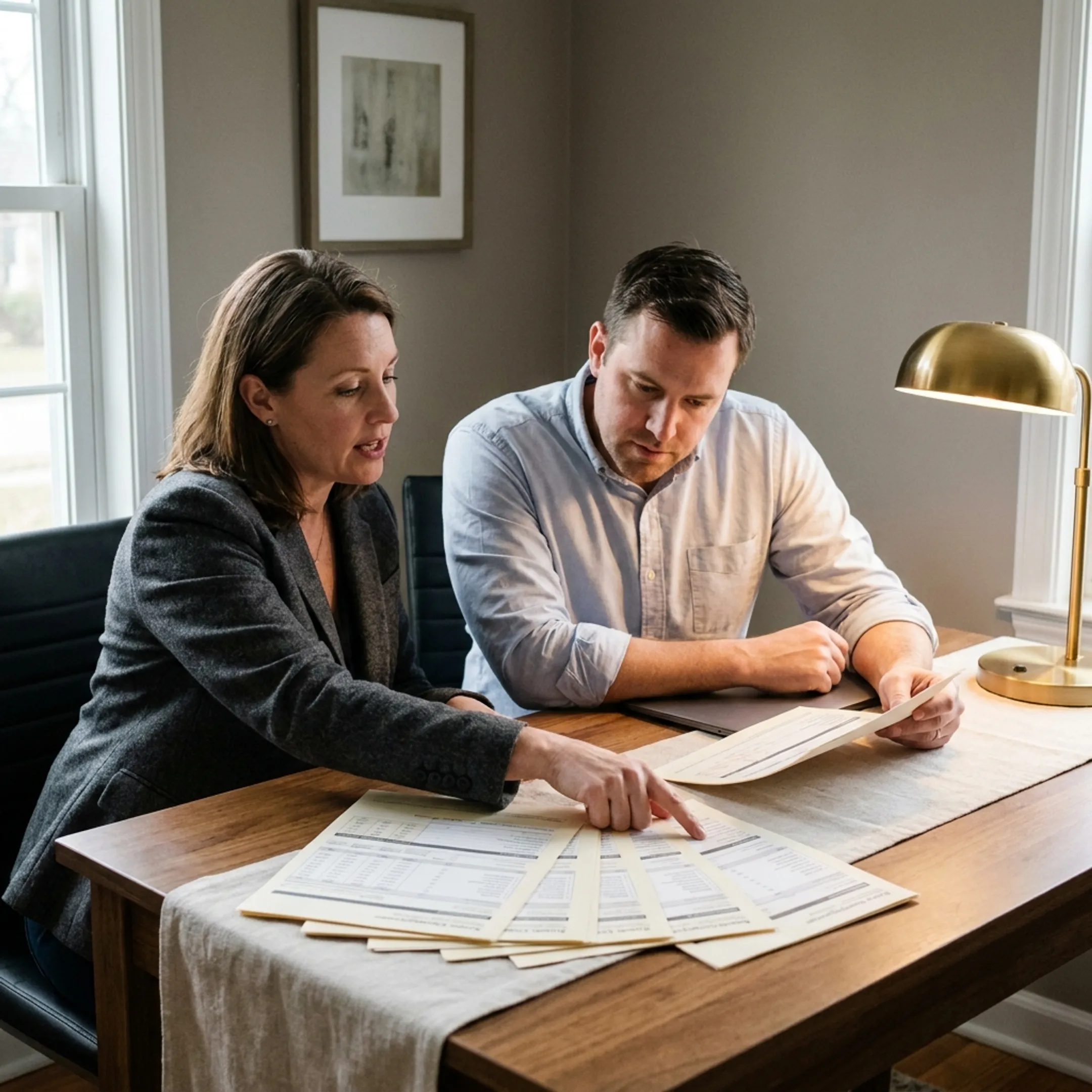 Advisor explaining life insurance coverage options to a client