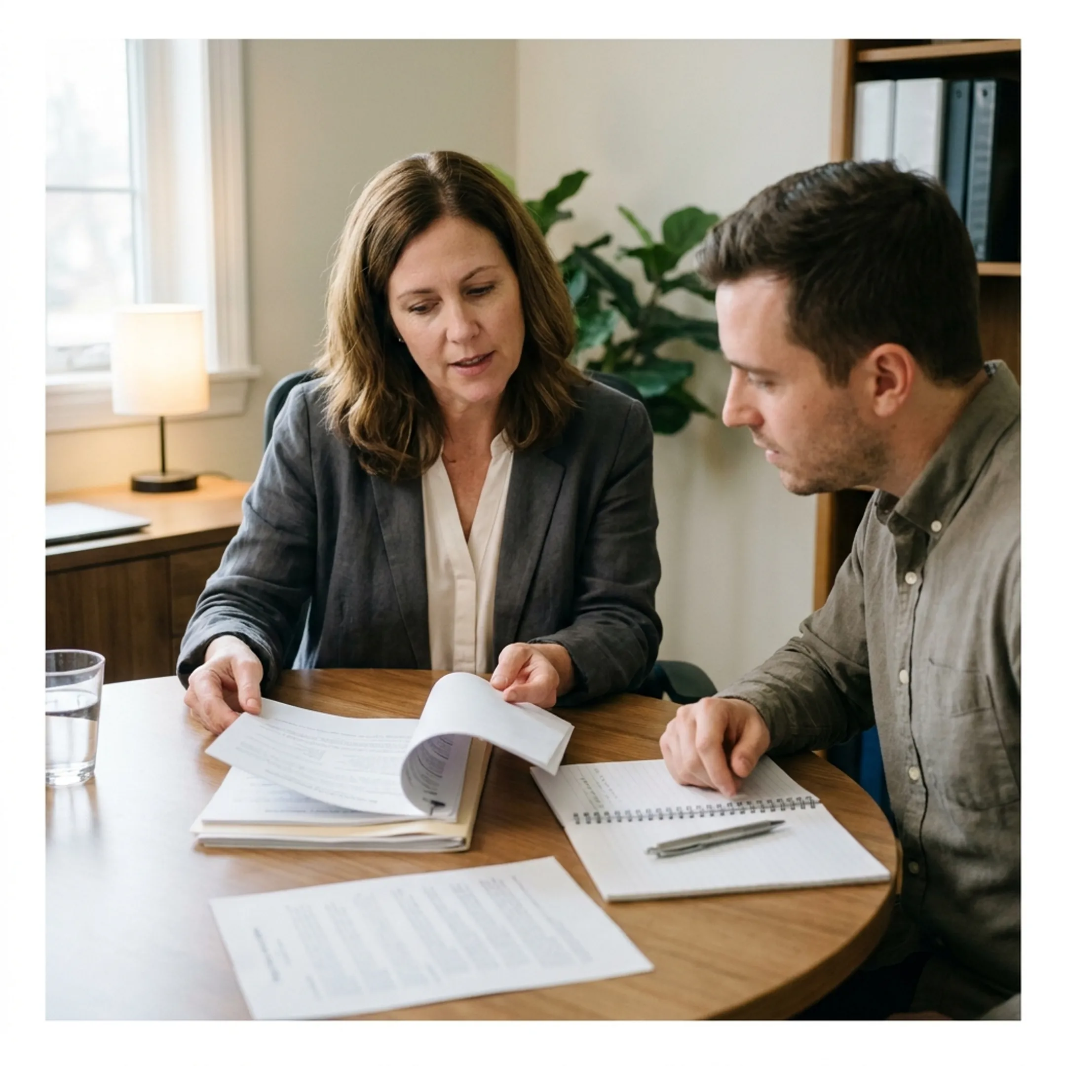 Agent explaining car insurance coverage to a customer