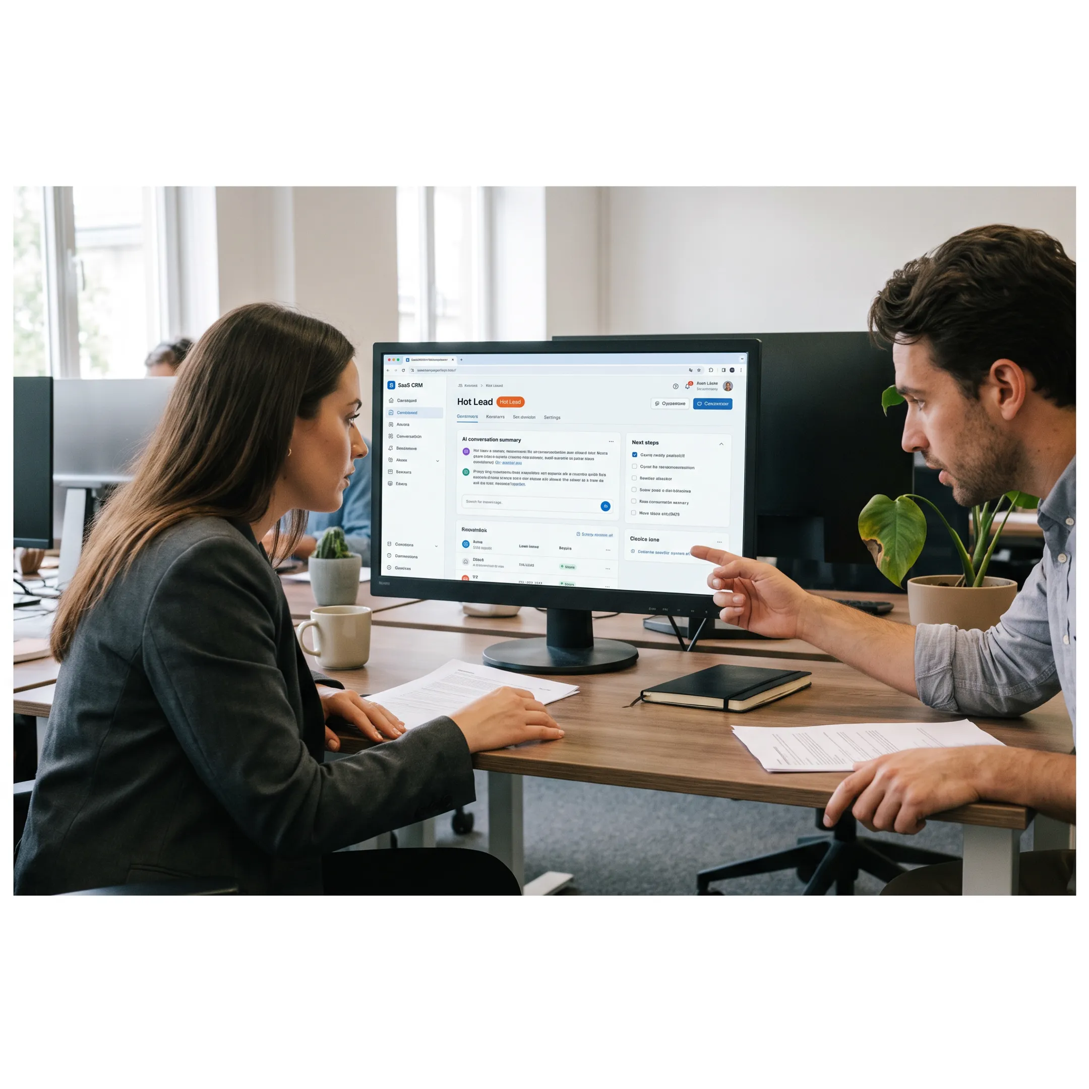 AI sales assistant qualifying a customer enquiry for a sales team