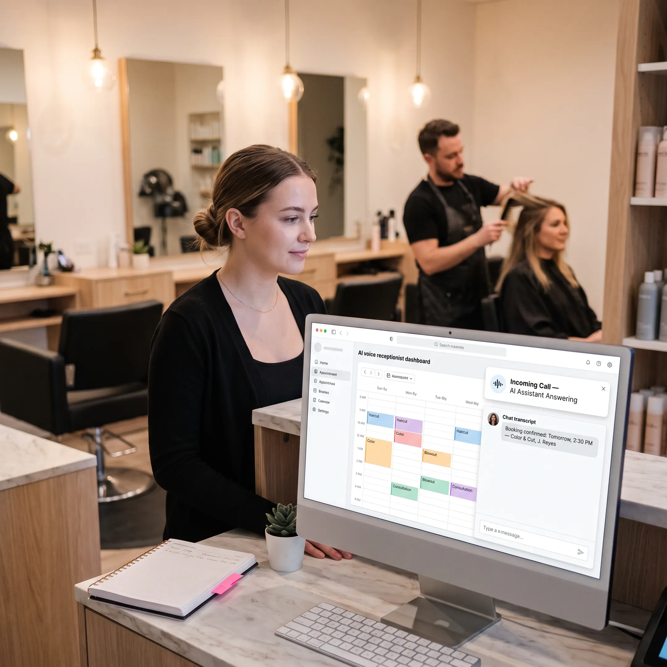 AI Receptionist Answering Service for Salons