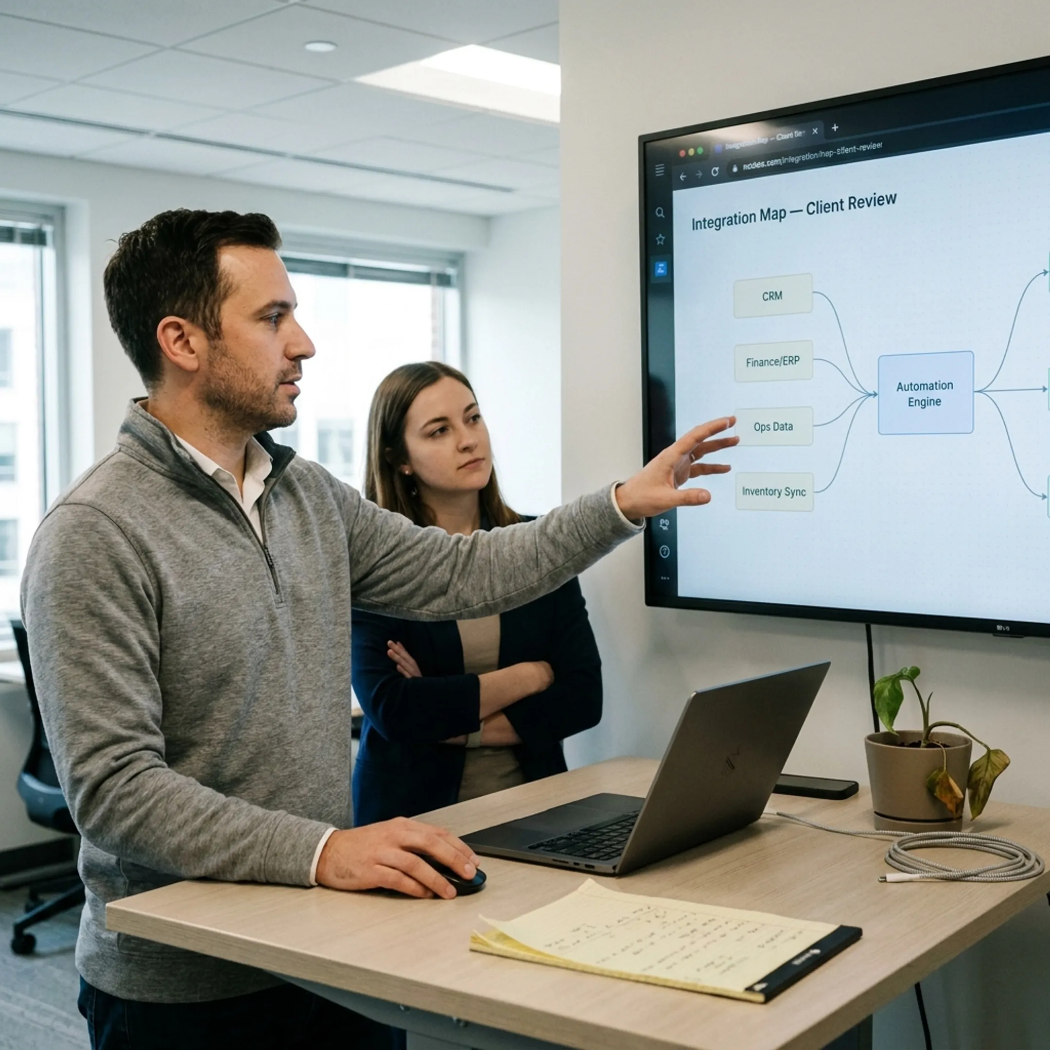 AI engineer connecting business systems and data sources
