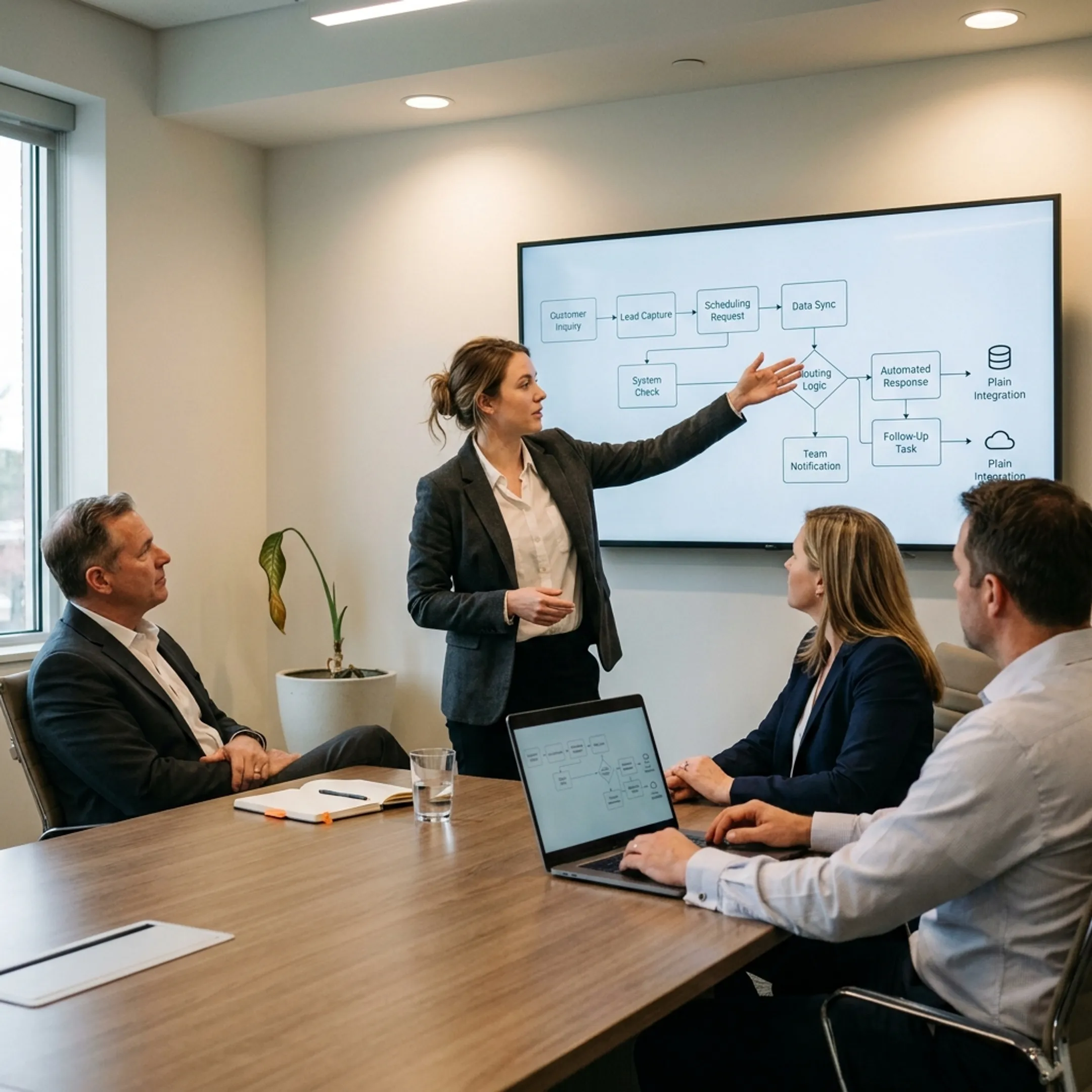 AI consultant mapping business processes and technology options