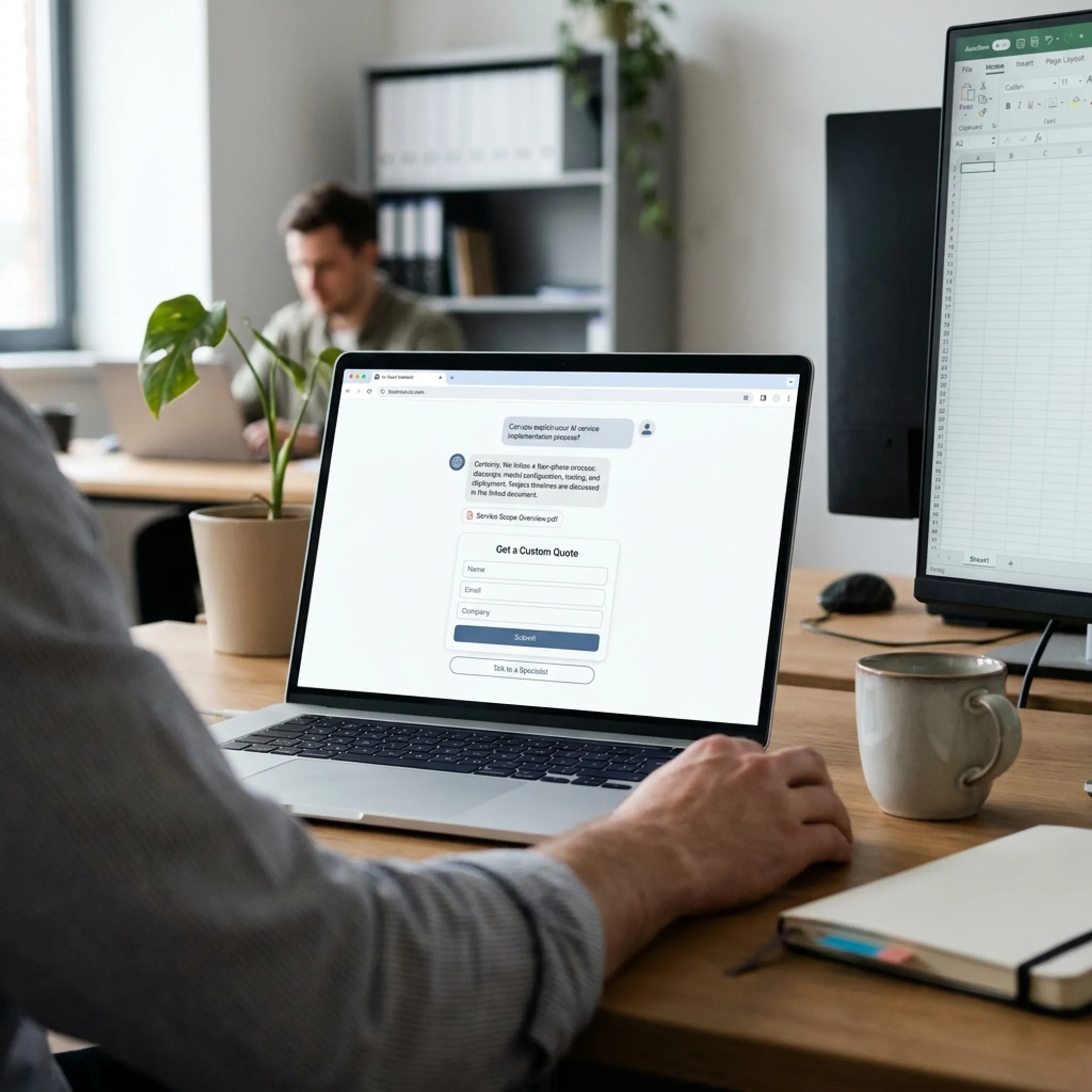 AI chatbot answering a customer question with source-backed information