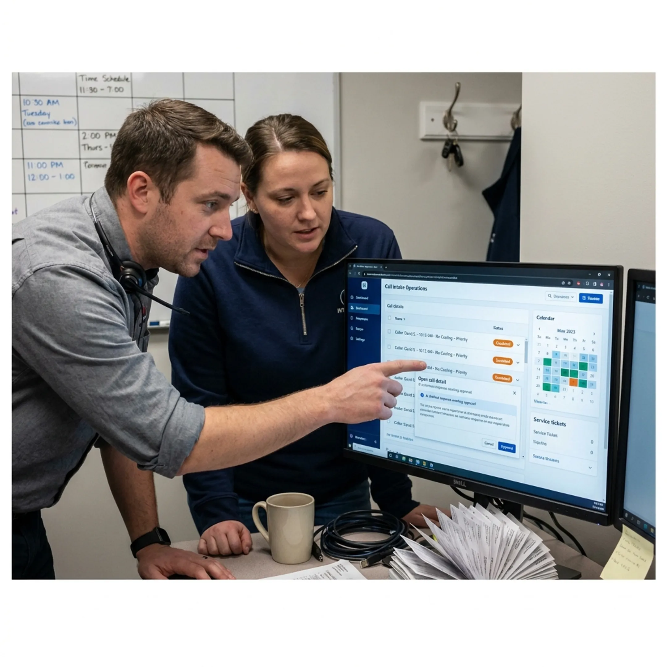 HVAC business using an AI receptionist workflow