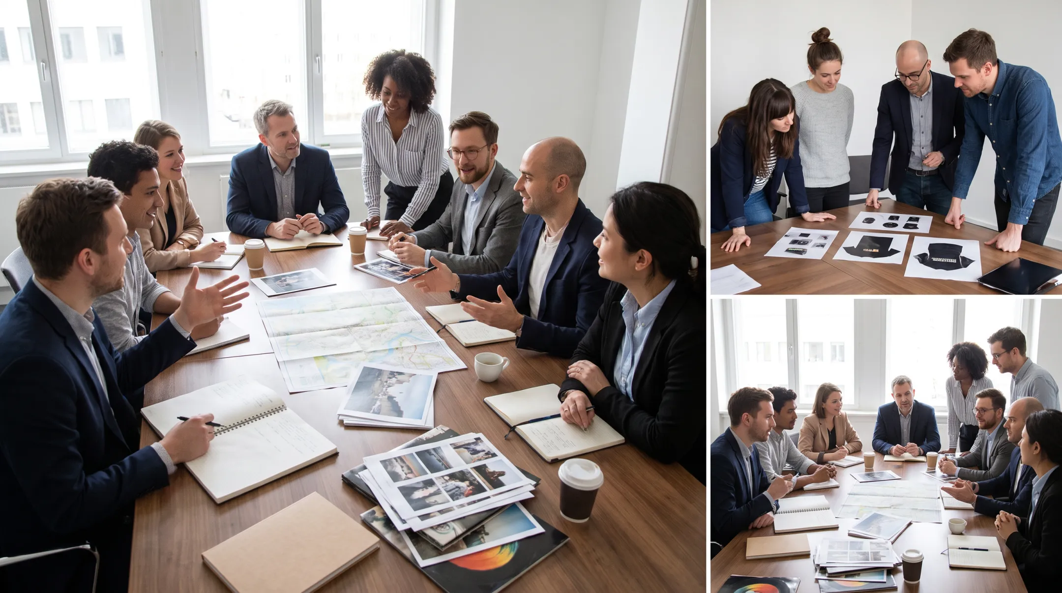 Music management team coordinating artist rollout and industry relationships