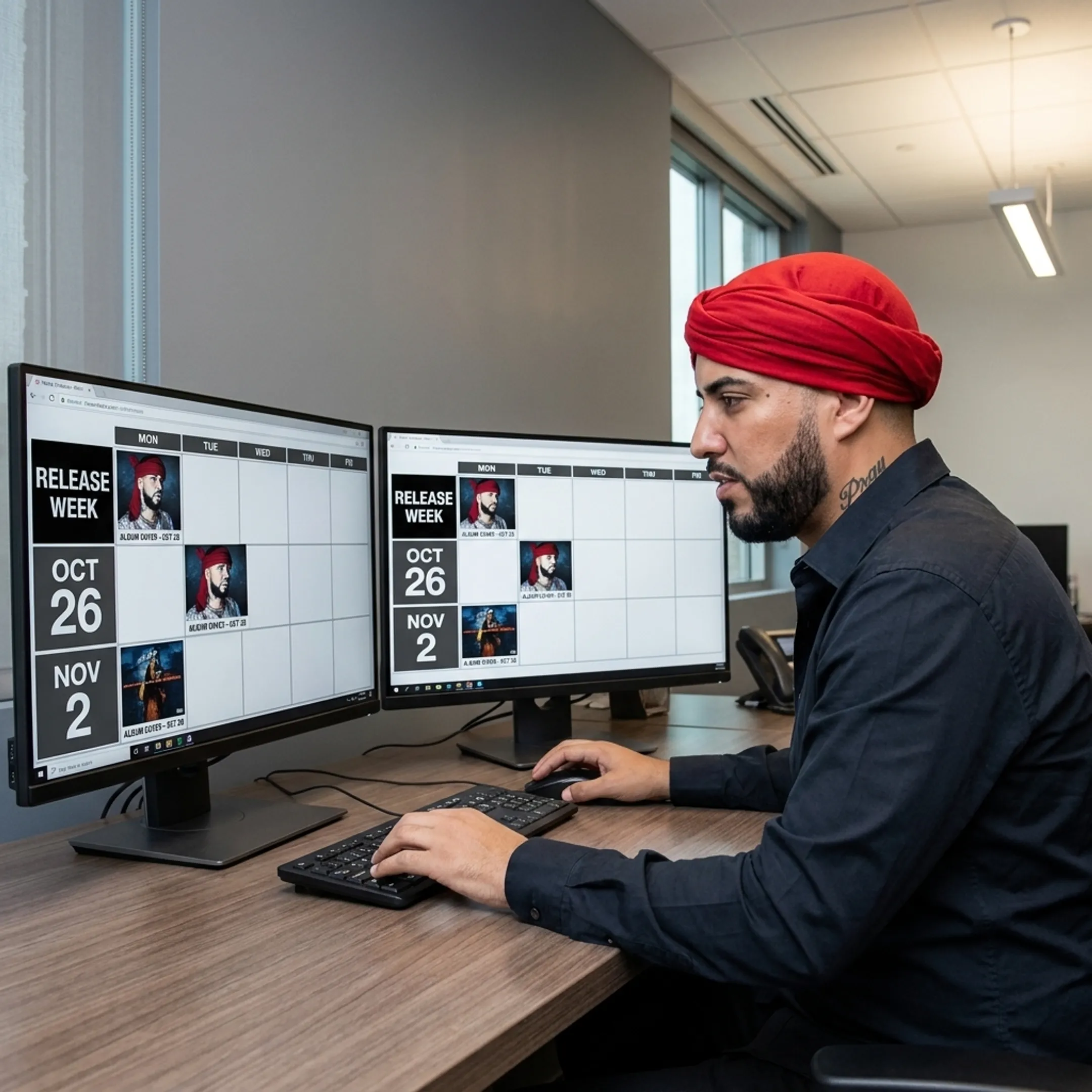 Public relations strategist pitching music release to entertainment media