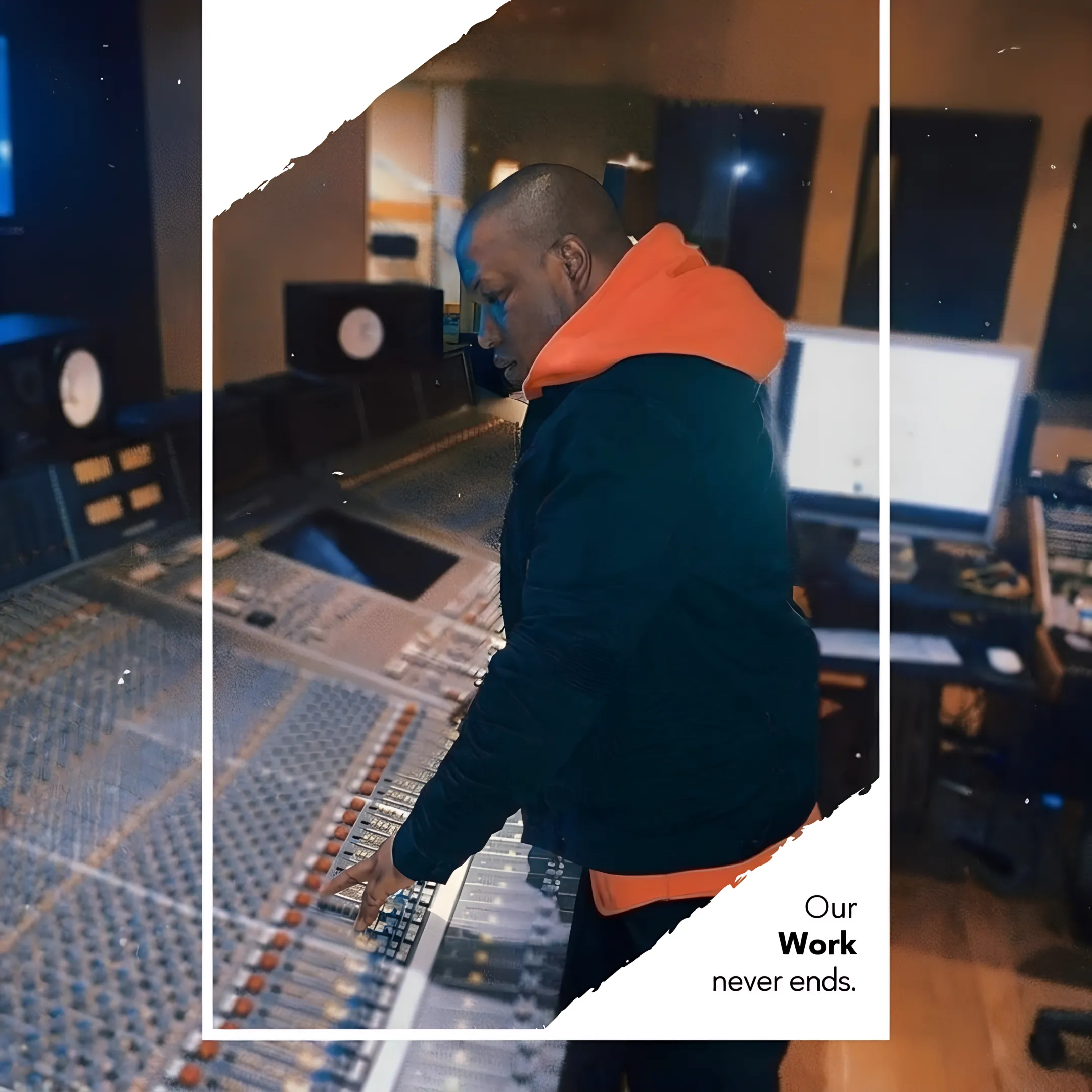 Audio engineer managing soundboard at live music venue