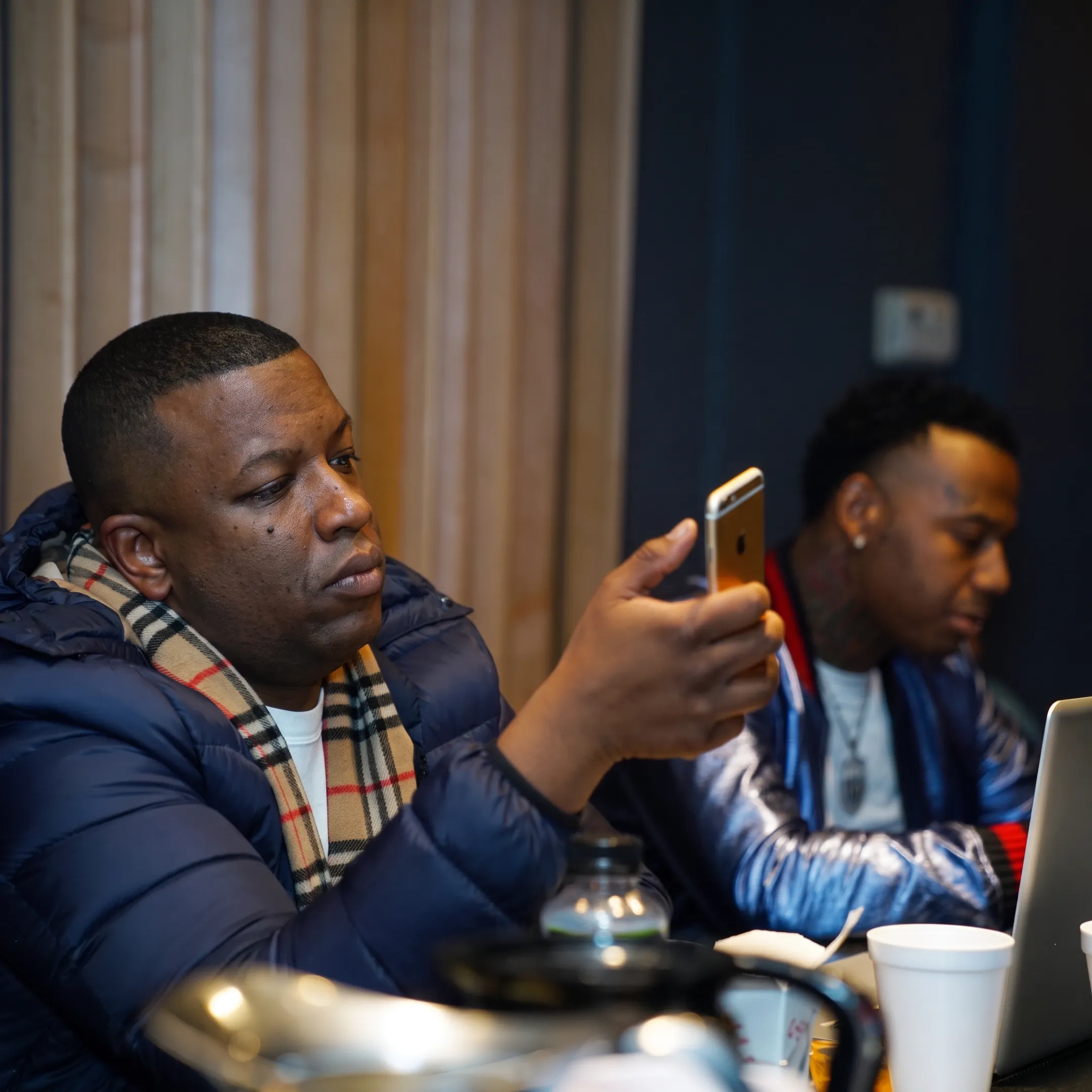 Entertainment strategist meeting with artist about booking and career growth