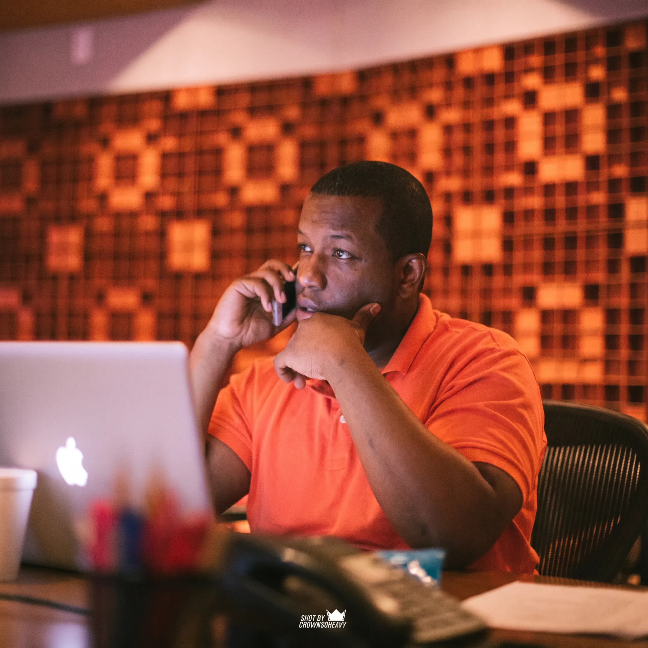Public relations strategist planning an entertainment media campaign with an artist