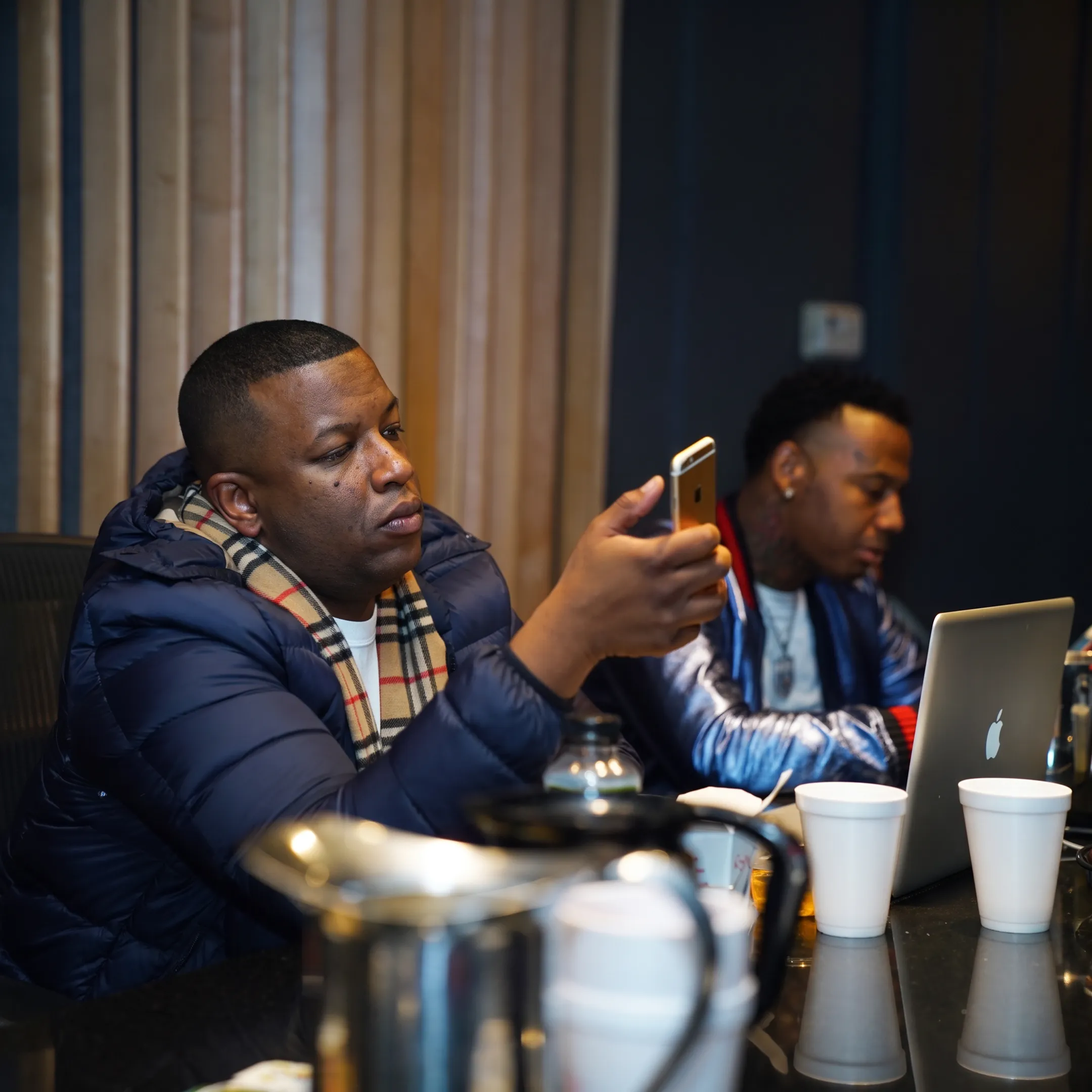 Artist and PR strategist discussing a music publicity campaign