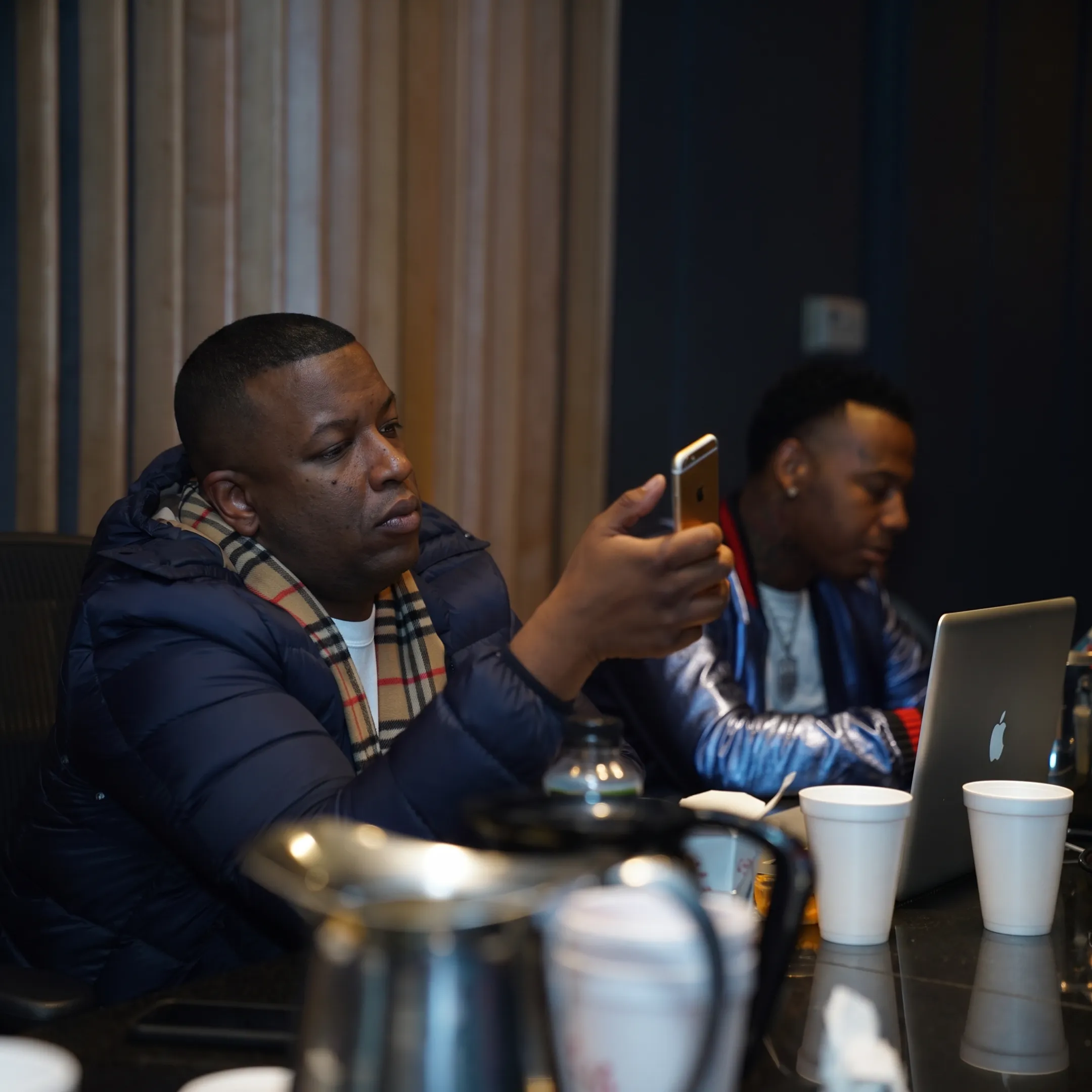 Entertainment agency team planning a concert booking and artist marketing strategy