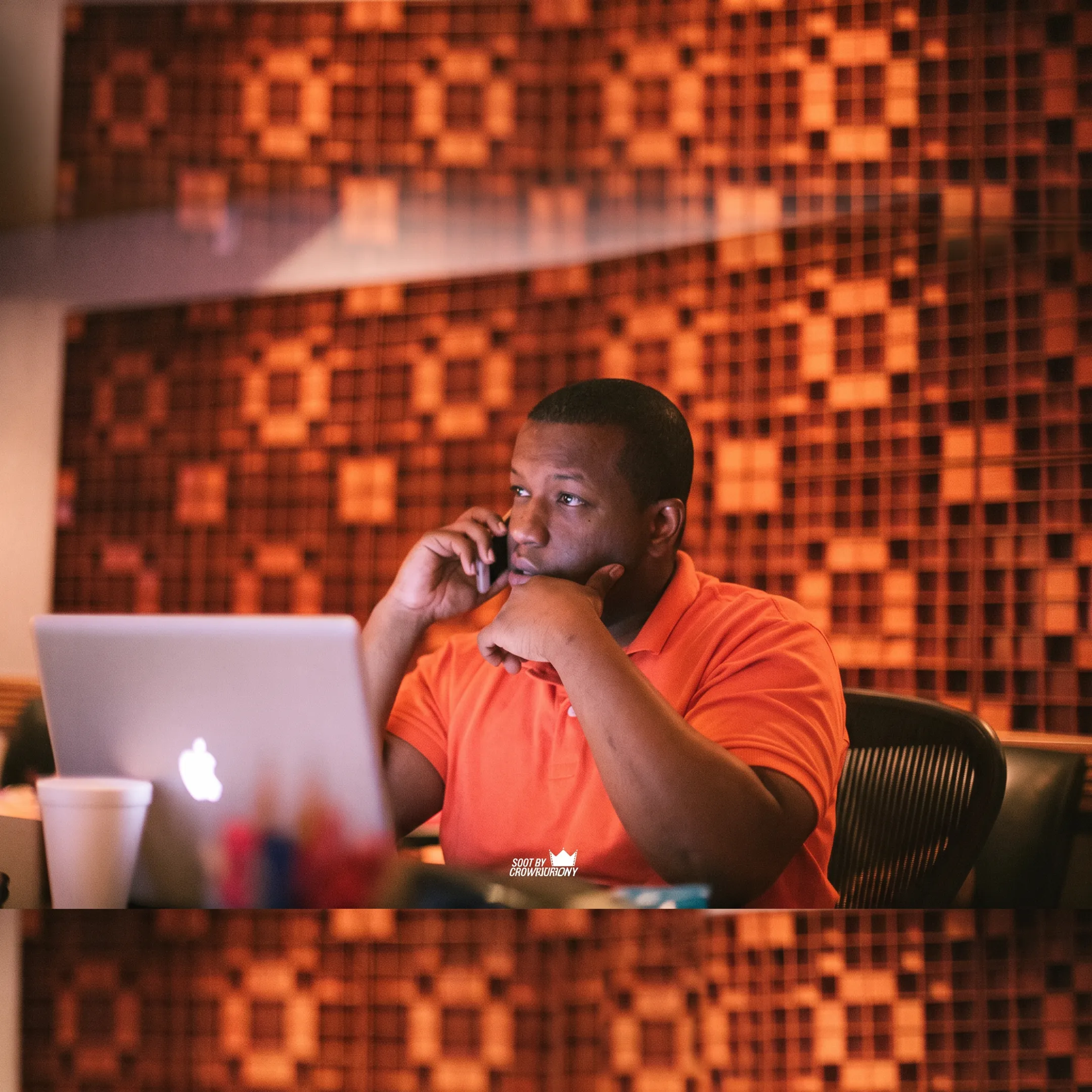 Entertainment publicist planning a media campaign with artist promotional materials