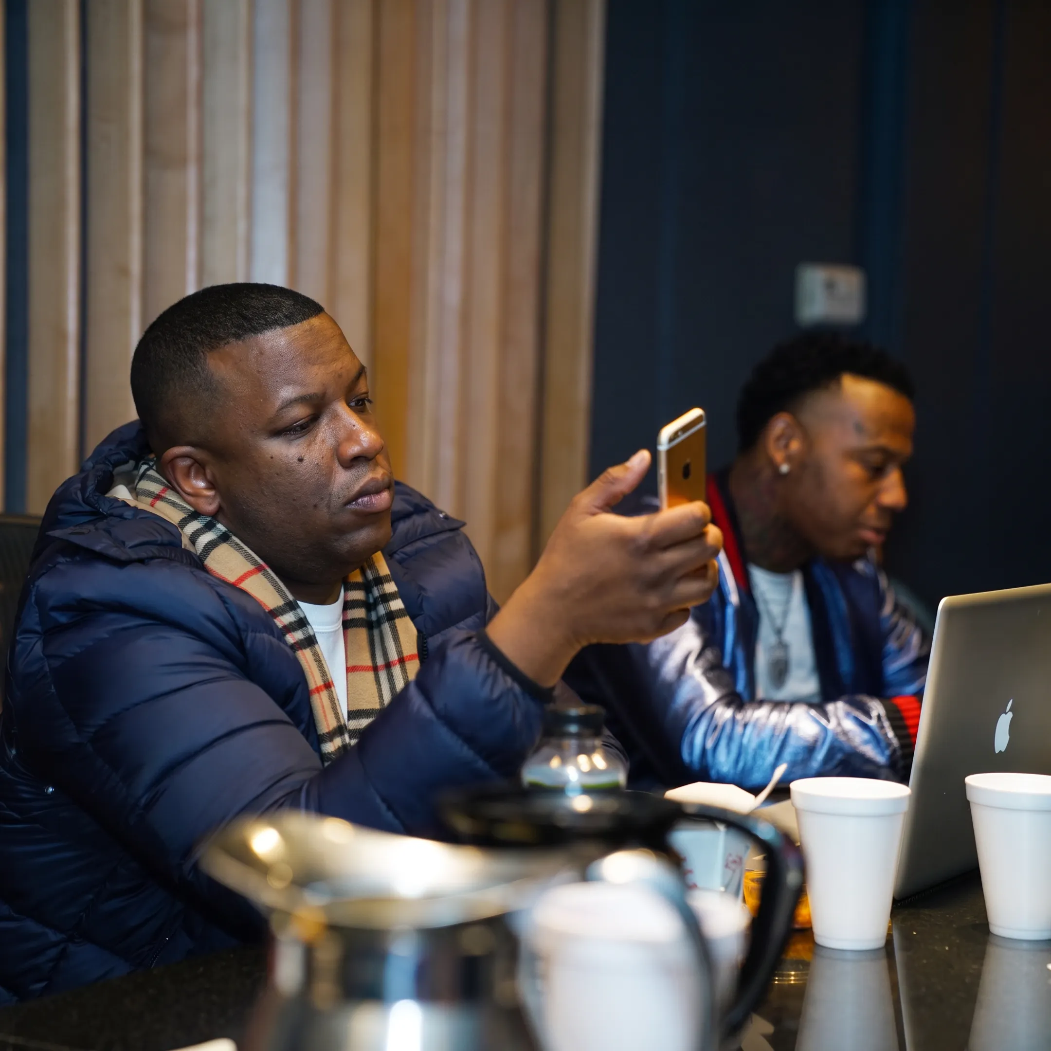 Booking professional reviewing live performance plans with an independent artist