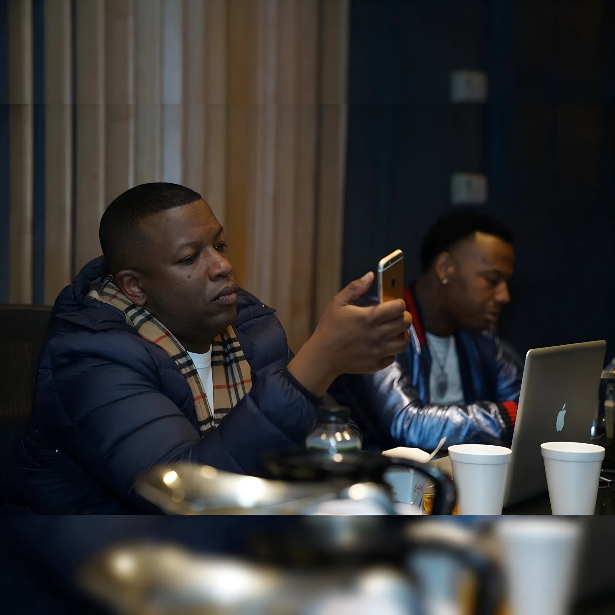 Artist and entertainment manager discussing branding and release plans