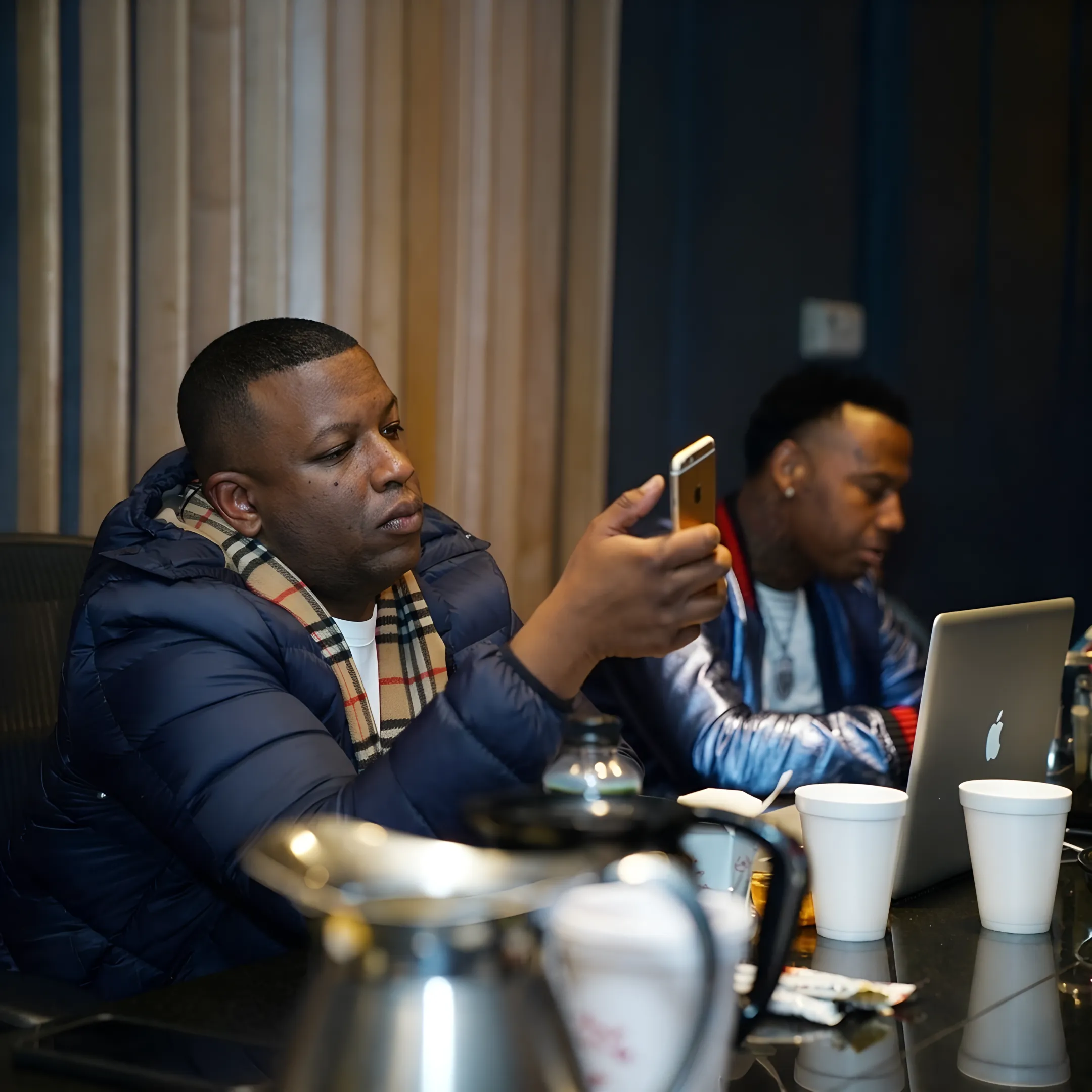 Rap artist discussing release plans and career positioning with an entertainment consultant
