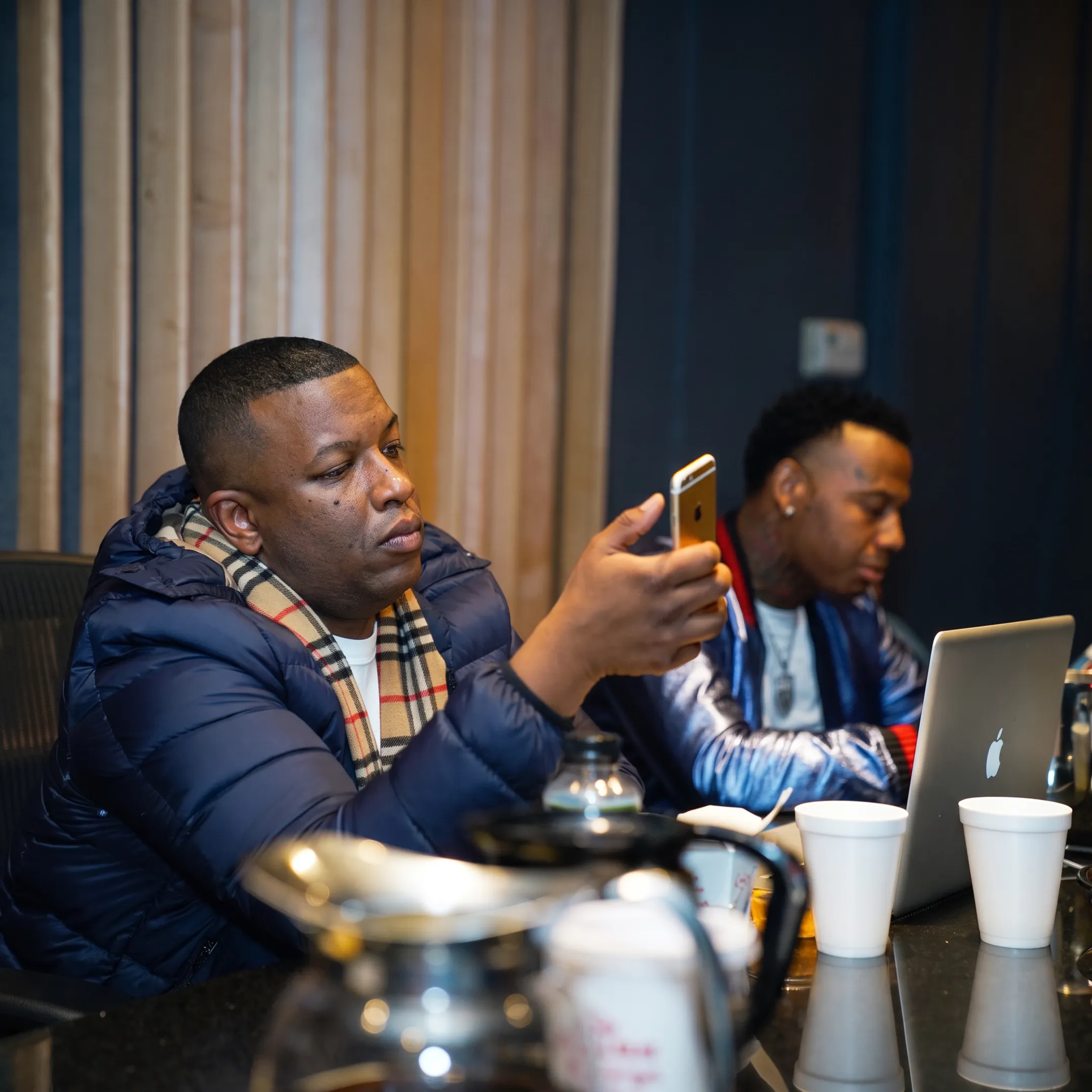 Artist and manager discussing a release strategy