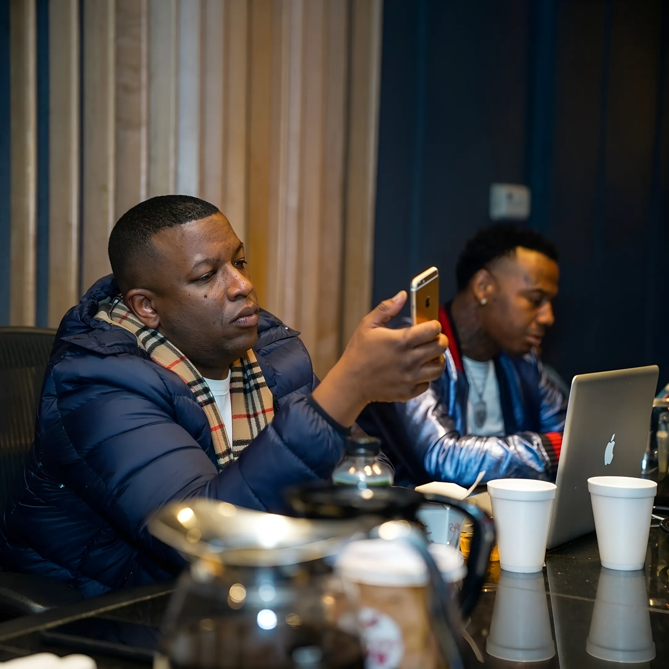 Music promotion consultant discussing an independent hip hop release with an artist