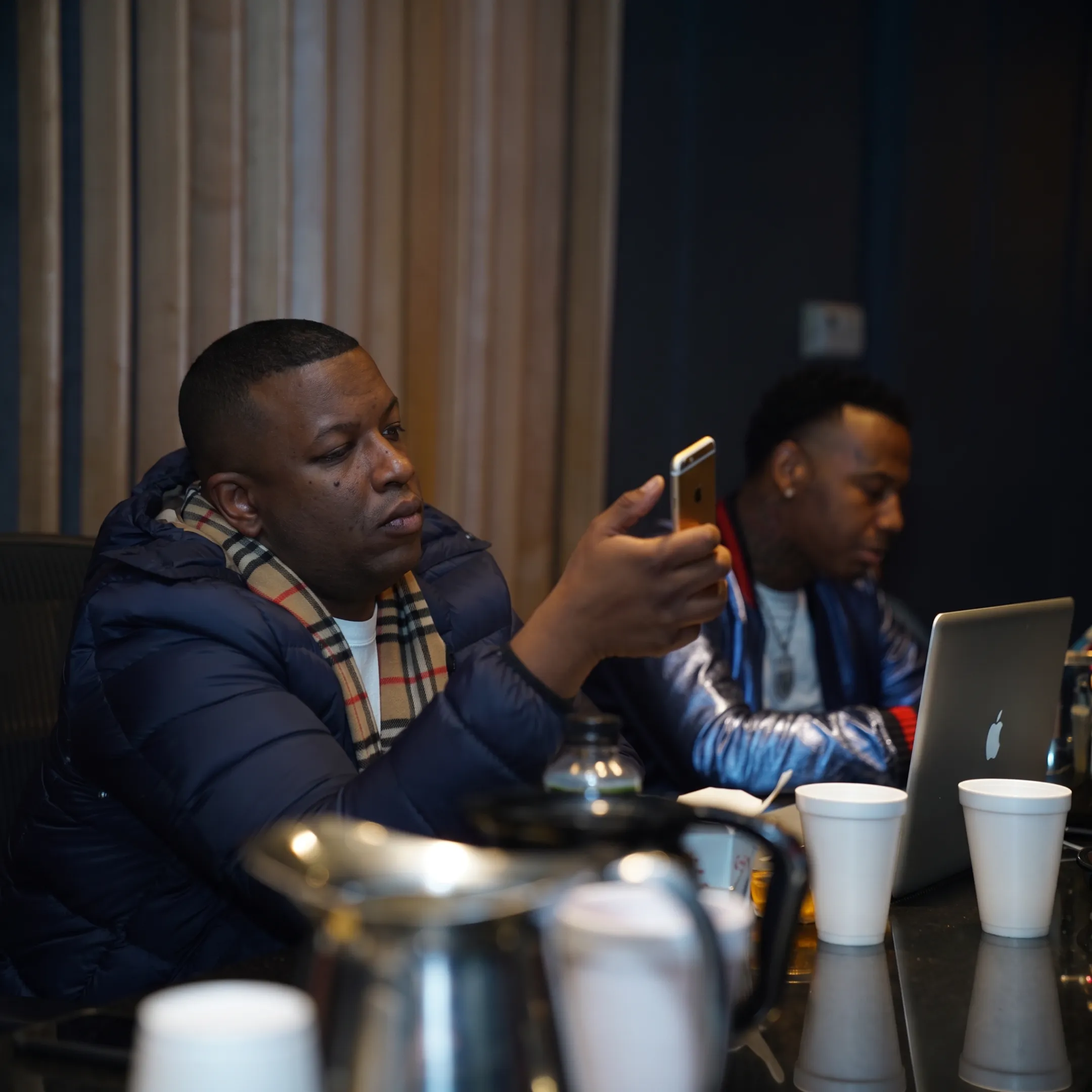 Artist manager and rapper planning a release campaign together