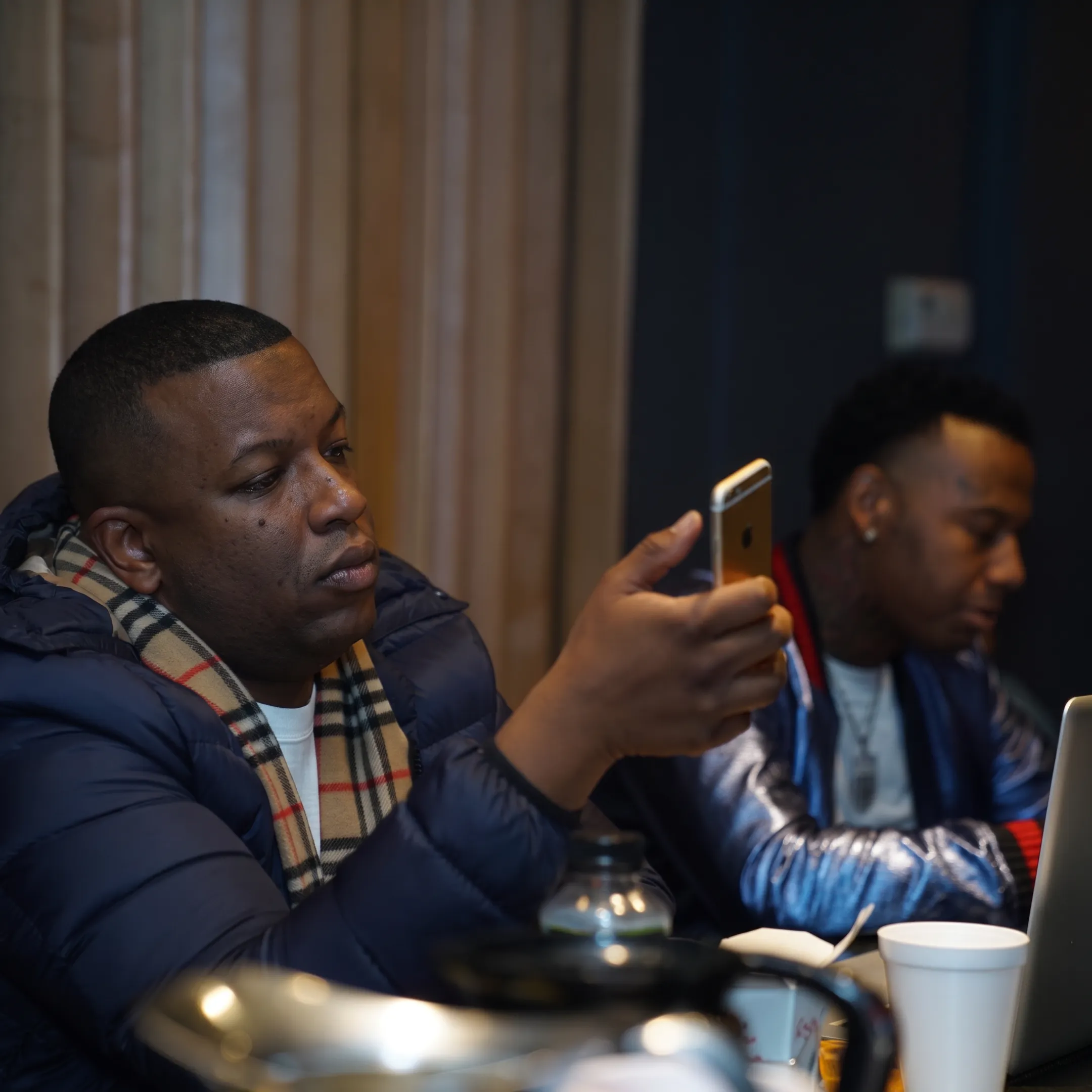 Artist and marketing consultant planning a coordinated music release campaign