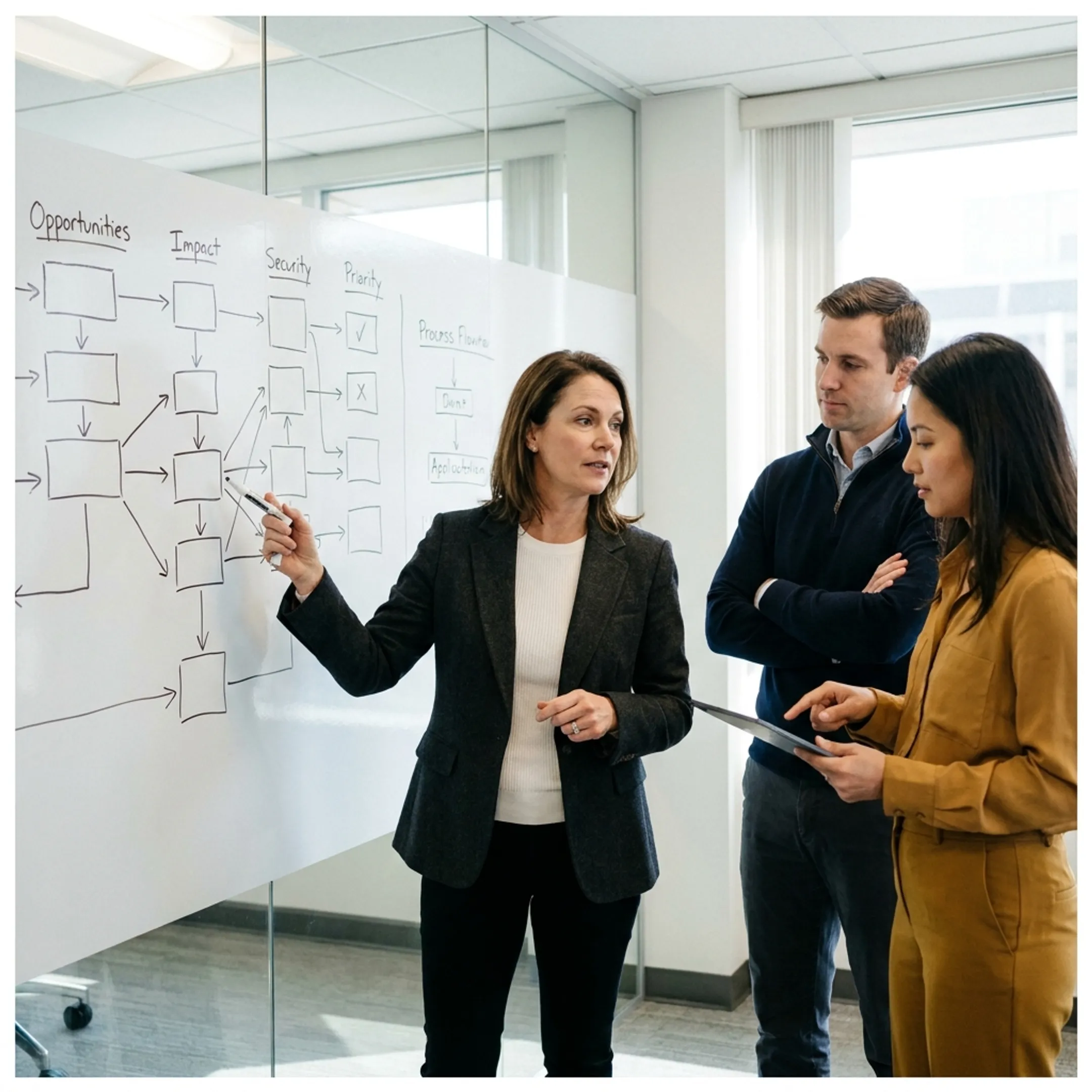 Consultant mapping AI workflow opportunities