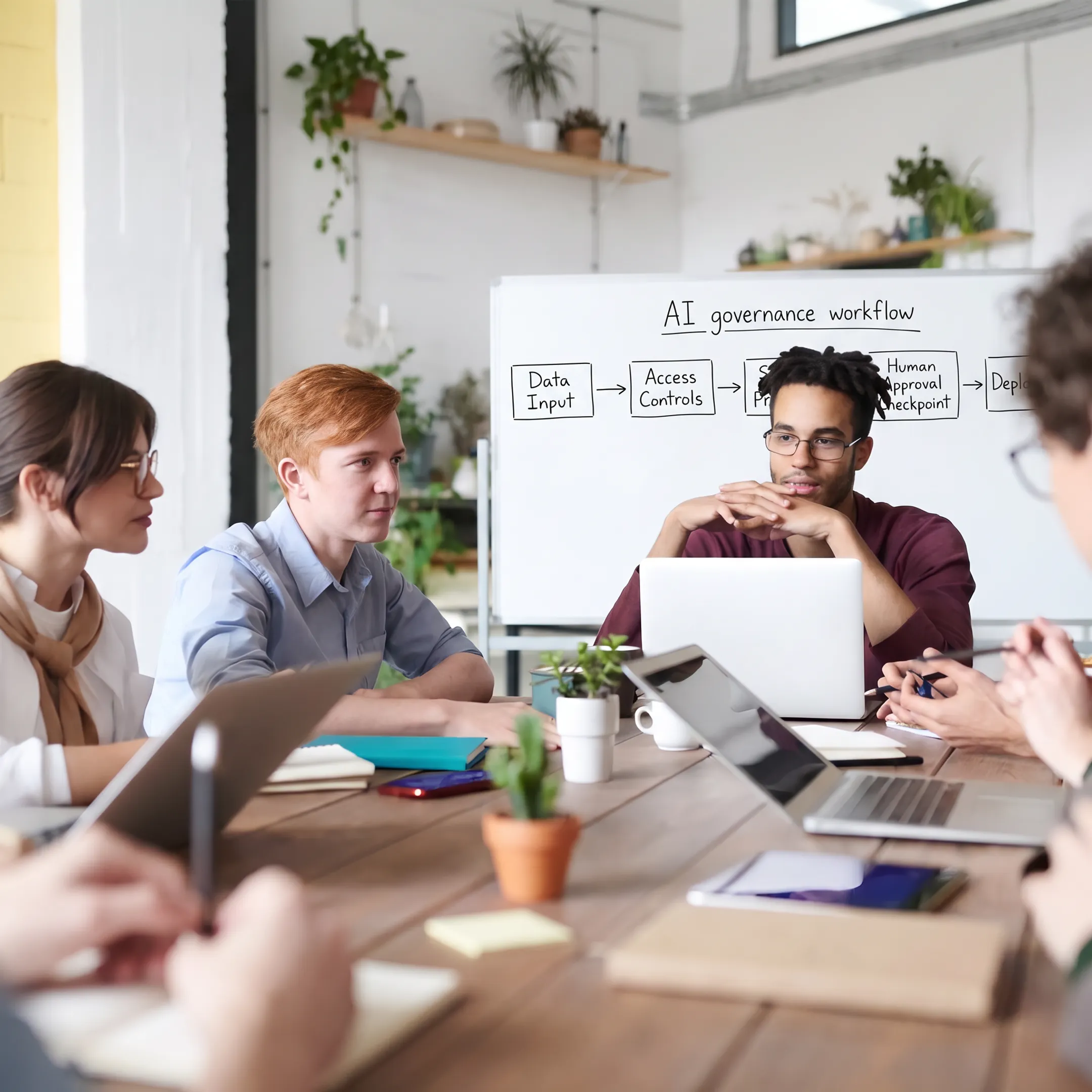 Team planning secure AI adoption