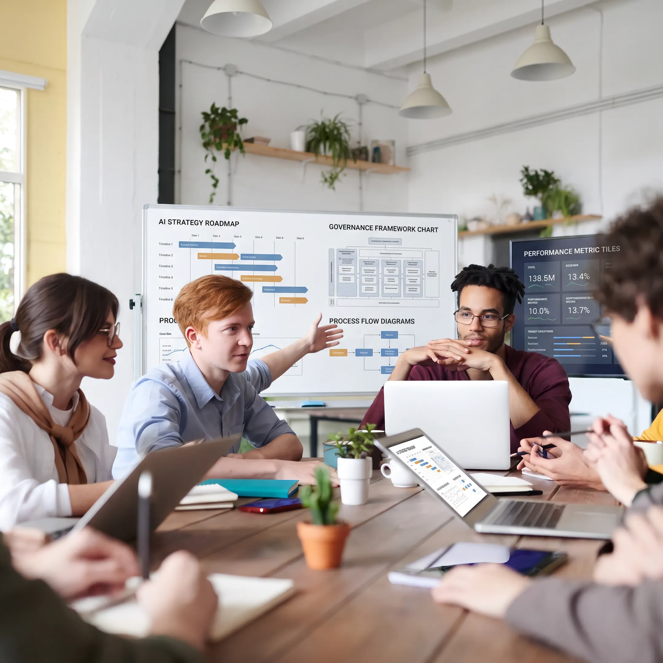 AI advisors leading a governance planning session
