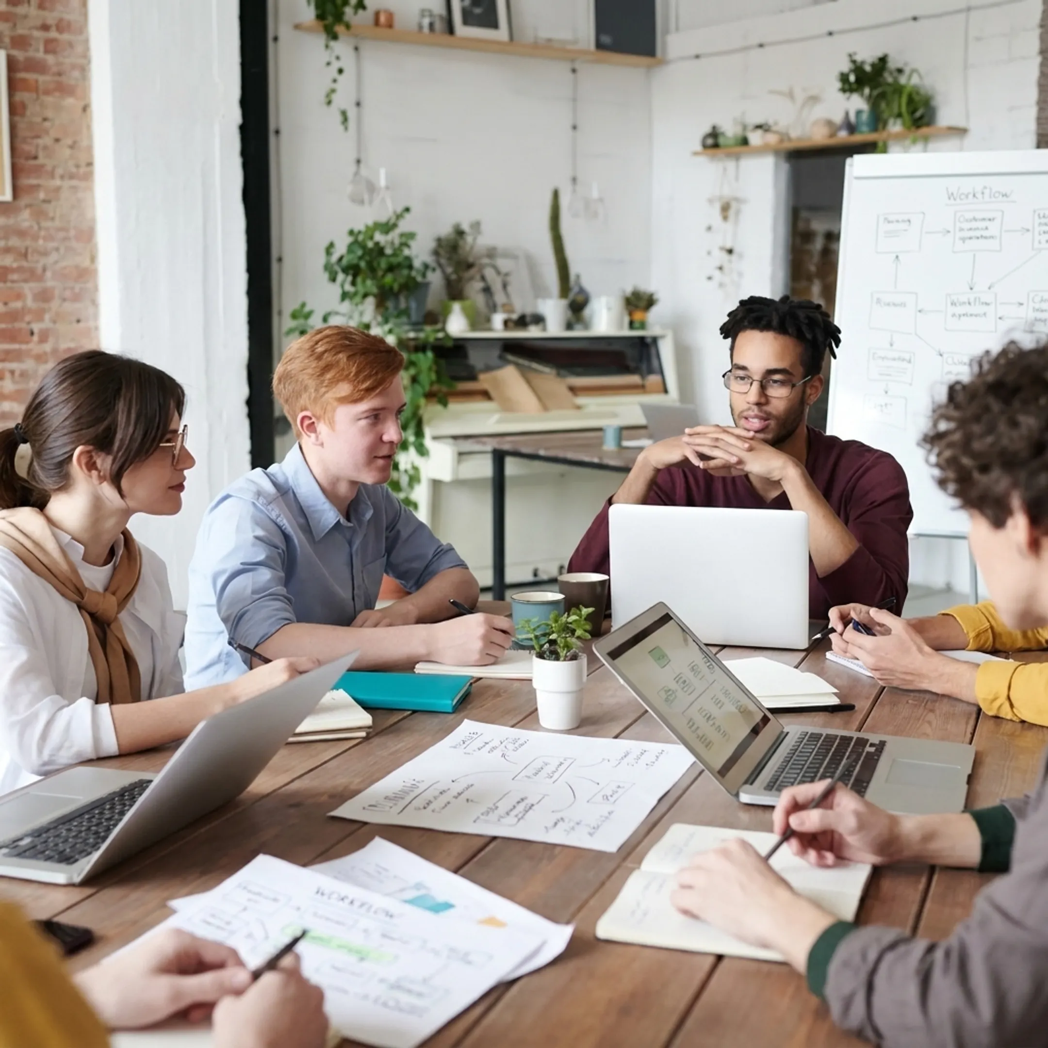 Consultant guiding nonprofit AI planning session