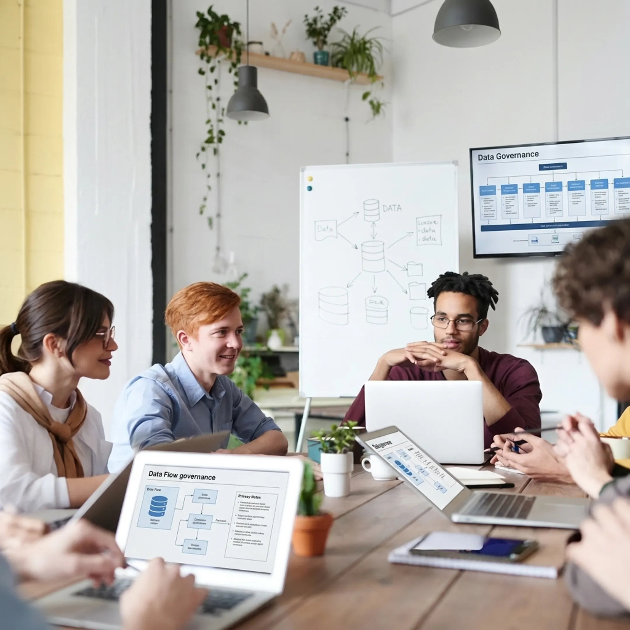 Team planning secure AI data governance
