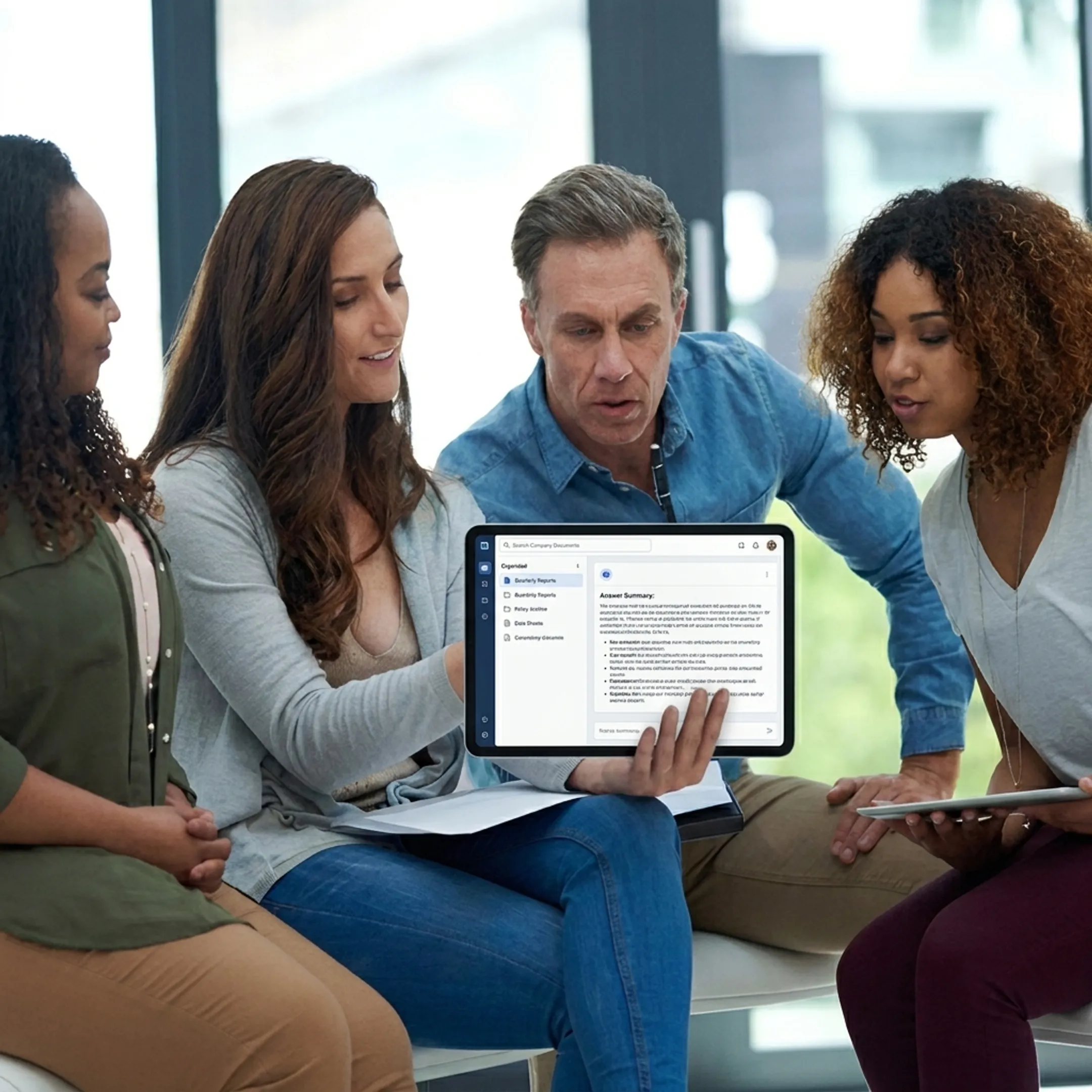 Secure AI assistant retrieving company knowledge