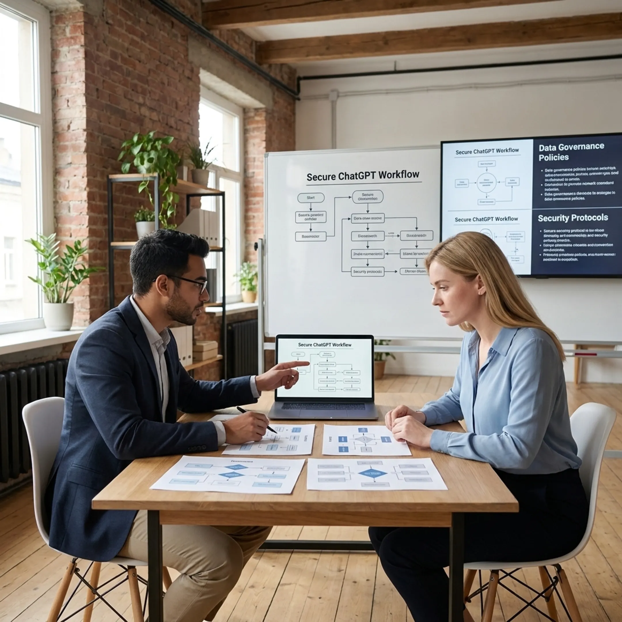 Consultant planning a secure ChatGPT workflow
