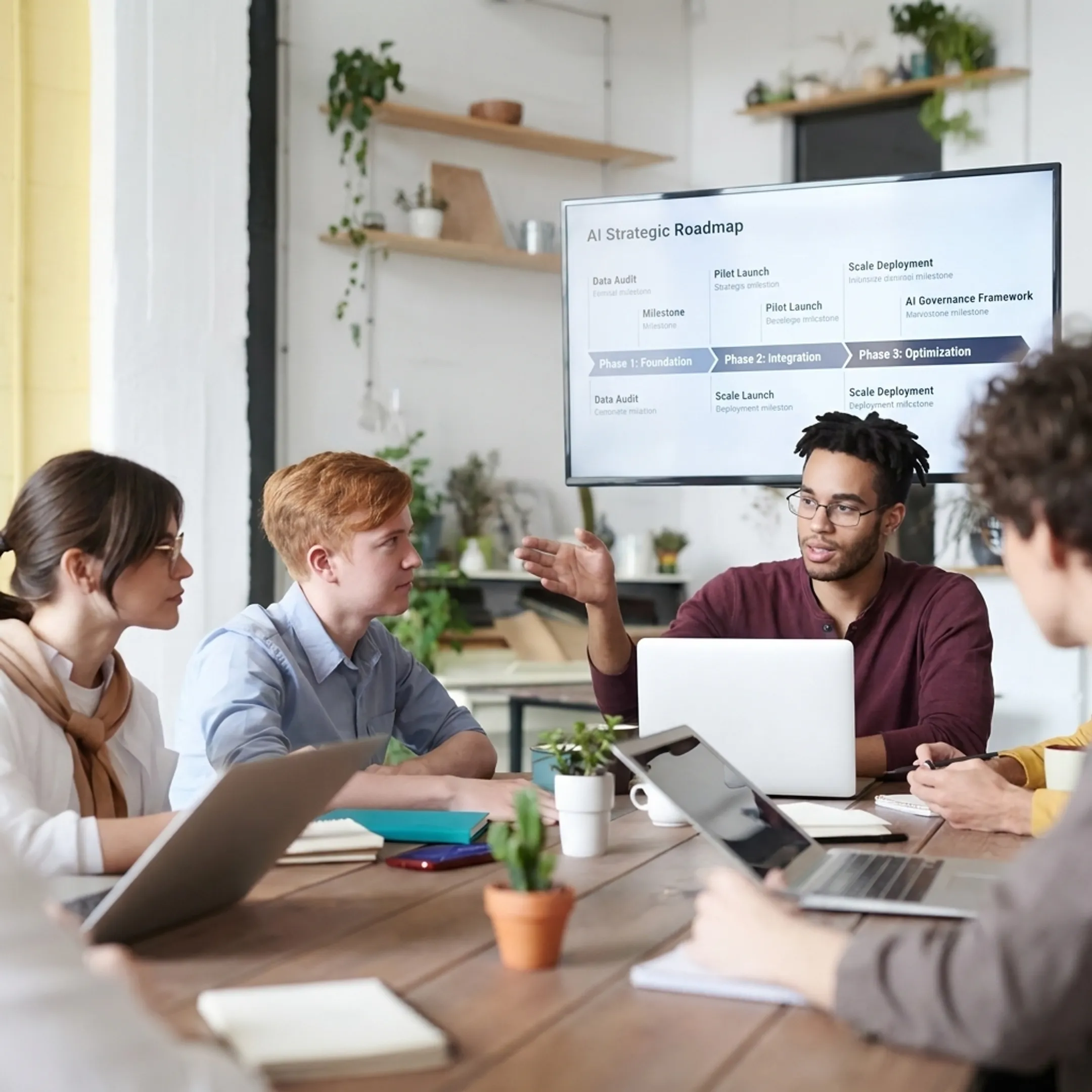 AI advisor leading a strategic planning session