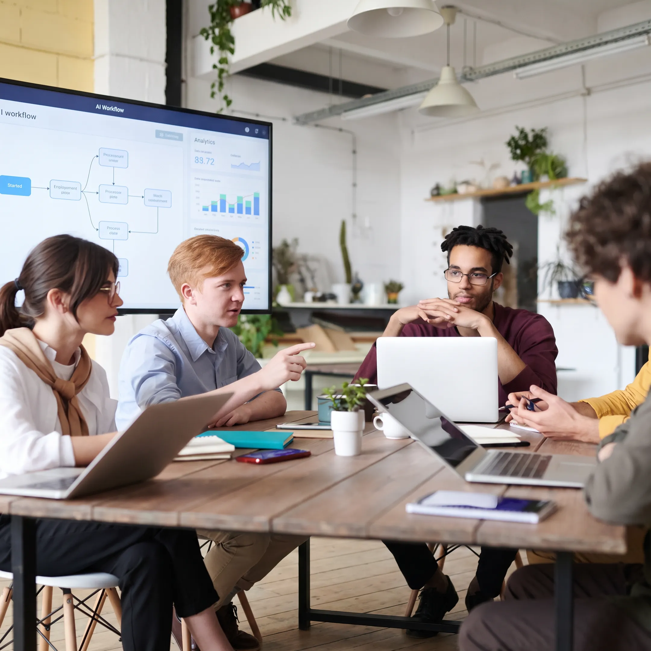 Business leaders reviewing a digital transformation strategy