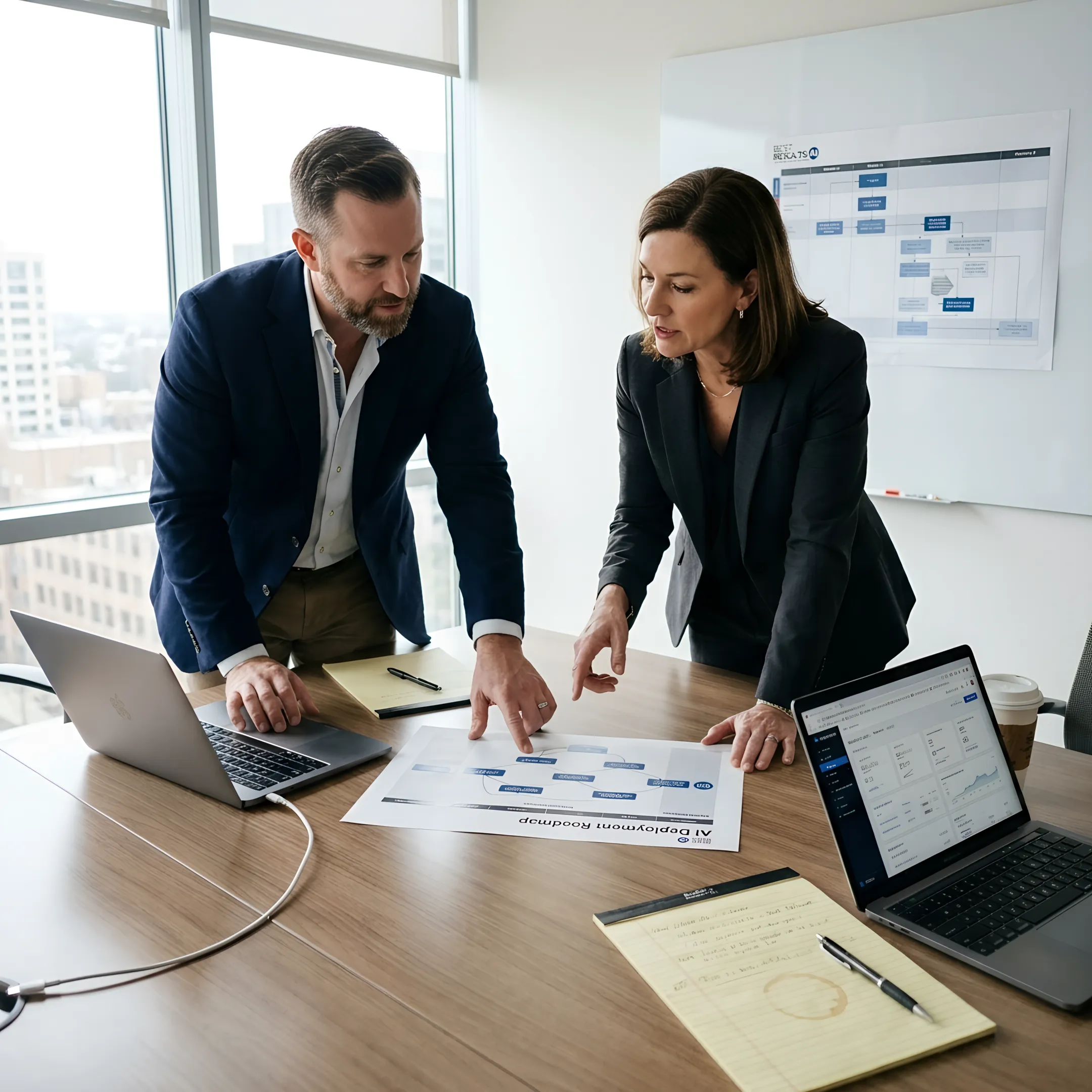 Consultants planning a secure AI workflow