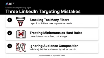 Three common LinkedIn ad audience size mistakes to avoid